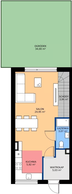 4 pokoje, mieszkanie 80,71 m², parter, oferta nr B14.M1, Libre Park - etap II, Kosakowo, ul. Pistacjowa 5