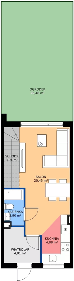 3 pokoje, mieszkanie 69,37 m², parter, oferta nr B4.M2, Libre Park - etap II, Kosakowo, ul. Pistacjowa 5