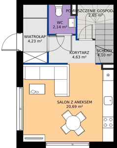 3 pokoje, mieszkanie 68,09 m², parter, oferta nr LP2.B2.M1, Libre Park 2 - etap I, Kosakowo, ul. Pistacjowa 5