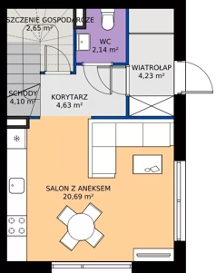 3 pokoje, mieszkanie 68,09 m², parter, oferta nr LP2.B2.M2, Libre Park 2 - etap I, Kosakowo, ul. Pistacjowa 5