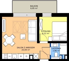 2 pokoje, apartament inwestycyjny 31,17 m², piętro 2, oferta nr M16, JASNOVIA, Jastarnia, ul. Ogrodowa 130