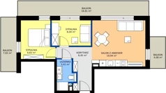 3 pokoje, apartament inwestycyjny 49,63 m², piętro 1, oferta nr M6, JASNOVIA, Jastarnia, ul. Ogrodowa 130