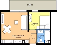 2 pokoje, apartament inwestycyjny 31,42 m², piętro 1, oferta nr M8, JASNOVIA, Jastarnia, ul. Ogrodowa 130