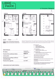 3 pokoje, mieszkanie 68,09 m², parter, oferta nr Mieszkanie B1.M1, Libre Park 2 - etap I, Kosakowo, ul. Pistacjowa 5