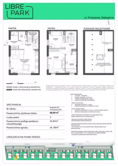 3 pokoje, mieszkanie 68,09 m², parter, oferta nr Mieszkanie B2.M1, Libre Park 2 - etap I, Kosakowo, ul. Pistacjowa 5