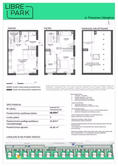 3 pokoje, mieszkanie 68,09 m², parter, oferta nr Mieszkanie B2.M2, Libre Park 2 - etap I, Kosakowo, ul. Pistacjowa 5