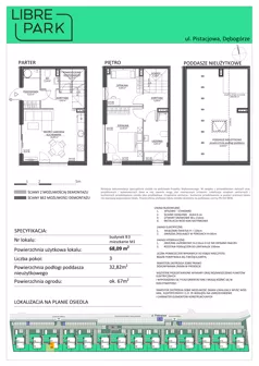 3 pokoje, mieszkanie 68,09 m², parter, oferta nr Mieszkanie B3.M1, Libre Park 2 - etap I, Kosakowo, ul. Pistacjowa 5