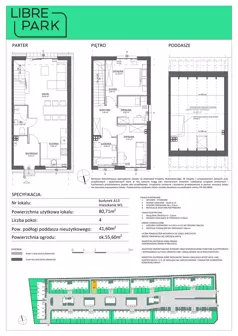 4 pokoje, mieszkanie 80,71 m², parter, oferta nr A13/M1, Libre Park - etap II, Kosakowo, ul. Pistacjowa 5