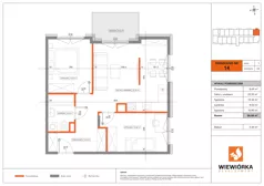 3 pokoje, mieszkanie 56,44 m², piętro 1, oferta nr A14, Poznańska 127, Ożarów Mazowiecki, ul. Poznańska 127B