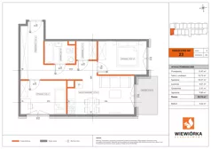 3 pokoje, mieszkanie 55,74 m², piętro 2, oferta nr A23, Poznańska 127, Ożarów Mazowiecki, ul. Poznańska 127B