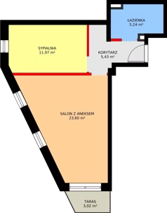 2 pokoje, mieszkanie 46,24 m², parter, oferta nr 2, Szczęśliwicka 41, Warszawa, Ochota, Szczęśliwice, ul. Szczęśliwicka 41