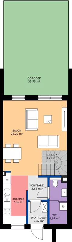 Dom 82,10 m², oferta nr 28, Falenty Home III etap, Falenty Duże, ul. Falencka