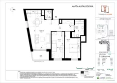 3 pokoje, mieszkanie 61,93 m², piętro 6, oferta nr C.033, Towarowa Square, Warszawa, Wola, Czyste, ul. Towarowa