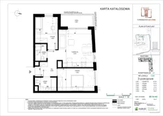 3 pokoje, mieszkanie 59,04 m², piętro 1, oferta nr C.050, Towarowa Square, Warszawa, Wola, Czyste, ul. Towarowa
