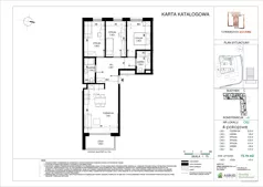 4 pokoje, mieszkanie 73,75 m², piętro 3, oferta nr C.062, Towarowa Square, Warszawa, Wola, Czyste, ul. Towarowa