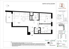 3 pokoje, mieszkanie 57,97 m², piętro 2, oferta nr C.083, Towarowa Square, Warszawa, Wola, Czyste, ul. Towarowa