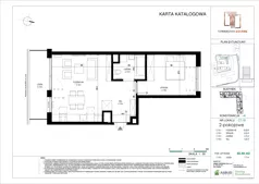 2 pokoje, mieszkanie 50,43 m², piętro 3, oferta nr C.119, Towarowa Square, Warszawa, Wola, Czyste, ul. Towarowa