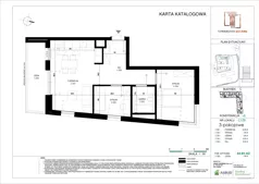 3 pokoje, mieszkanie 54,61 m², piętro 5, oferta nr C.129, Towarowa Square, Warszawa, Wola, Czyste, ul. Towarowa