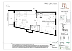 3 pokoje, mieszkanie 62,51 m², piętro 1, oferta nr D.002, Towarowa Square, Warszawa, Wola, Czyste, ul. Towarowa