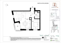 2 pokoje, mieszkanie 47,18 m², piętro 1, oferta nr D.047, Towarowa Square, Warszawa, Wola, Czyste, ul. Towarowa