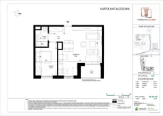 2 pokoje, mieszkanie 46,22 m², piętro 1, oferta nr D.086, Towarowa Square, Warszawa, Wola, Czyste, ul. Towarowa