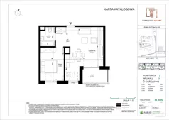 2 pokoje, mieszkanie 43,93 m², piętro 1, oferta nr E.004, Towarowa Square, Warszawa, Wola, Czyste, ul. Towarowa