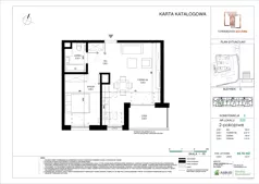 2 pokoje, mieszkanie 44,01 m², piętro 5, oferta nr E.020, Towarowa Square, Warszawa, Wola, Czyste, ul. Towarowa