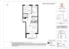 3 pokoje, mieszkanie 71,25 m², piętro 1, oferta nr E.030, Towarowa Square, Warszawa, Wola, Czyste, ul. Towarowa
