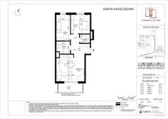 3 pokoje, mieszkanie 69,56 m², piętro 1, oferta nr E.032, Towarowa Square, Warszawa, Wola, Czyste, ul. Towarowa