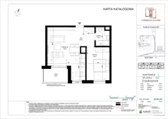 2 pokoje, mieszkanie 43,75 m², piętro 1, oferta nr E.052, Towarowa Square, Warszawa, Wola, Czyste, ul. Towarowa