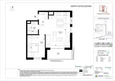 2 pokoje, mieszkanie 50,94 m², piętro 3, oferta nr E.059, Towarowa Square, Warszawa, Wola, Czyste, ul. Towarowa