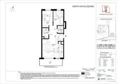 3 pokoje, mieszkanie 66,52 m², piętro 3, oferta nr E.061, Towarowa Square, Warszawa, Wola, Czyste, ul. Towarowa