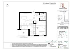 2 pokoje, mieszkanie 43,66 m², piętro 4, oferta nr E.064, Towarowa Square, Warszawa, Wola, Czyste, ul. Towarowa