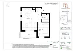 2 pokoje, mieszkanie 51,21 m², piętro 4, oferta nr E.017, Towarowa Square, Warszawa, Wola, Czyste, ul. Towarowa