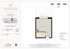 1 pokój, mieszkanie 28,58 m², parter, oferta nr 2B.14, Podlesie, Gliwice, Szobiszowice, ul. Tarnogórska 86