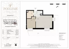 2 pokoje, apartament 39,45 m², parter, oferta nr 2B.17, Podlesie, Gliwice, Szobiszowice, ul. Tarnogórska 86