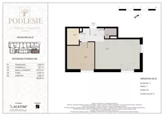 2 pokoje, apartament 48,58 m², piętro 1, oferta nr 2B.22, Podlesie, Gliwice, Szobiszowice, ul. Tarnogórska 86