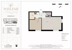 2 pokoje, mieszkanie 48,58 m², piętro 2, oferta nr 2B.27, Podlesie, Gliwice, Szobiszowice, ul. Tarnogórska 86