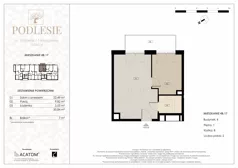 2 pokoje, apartament 35,84 m², piętro 1, oferta nr 4B.17, Podlesie, Gliwice, Szobiszowice, ul. Tarnogórska 86