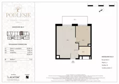 2 pokoje, mieszkanie 35,84 m², piętro 2, oferta nr 4B.21, Podlesie, Gliwice, Szobiszowice, ul. Tarnogórska 86