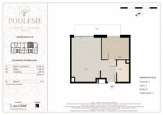 2 pokoje, mieszkanie 45,06 m², piętro 3, oferta nr 5B.23, Podlesie, Gliwice, Szobiszowice, ul. Tarnogórska 86
