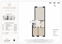 3 pokoje, apartament 66,32 m², piętro 1, oferta nr 1A.6, Podlesie, Gliwice, Szobiszowice, ul. Tarnogórska 86