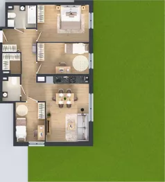 4 pokoje, mieszkanie 71,94 m², parter, oferta nr A1.10.M01, Wawer GO 2.0, Warszawa, Wawer, Falenica, ul. Przylaszczkowa 17