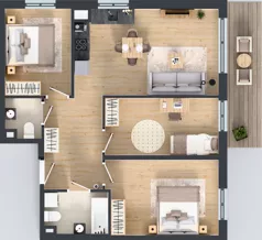 4 pokoje, mieszkanie 72,45 m², piętro 1, oferta nr A3.20.M14, Wawer GO 2.0, Warszawa, Wawer, Falenica, ul. Przylaszczkowa 17