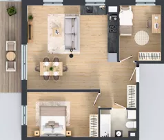3 pokoje, mieszkanie 65,33 m², piętro 2, oferta nr D1.30.M19, Wawer GO 2.0, Warszawa, Wawer, Falenica, ul. Przylaszczkowa 17