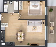 2 pokoje, mieszkanie 49,85 m², piętro 3, oferta nr D1.40.M28, Wawer GO 2.0, Warszawa, Wawer, Falenica, ul. Przylaszczkowa 17