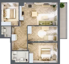 4 pokoje, mieszkanie 72,54 m², piętro 1, oferta nr A1.20.M14, Wawer GO 2.0, Warszawa, Wawer, Falenica, ul. Przylaszczkowa 17