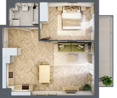 2 pokoje, mieszkanie 49,85 m², piętro 3, oferta nr D1.40.M28, Wawer GO 2.0, Warszawa, Wawer, Falenica, ul. Przylaszczkowa 17
