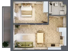 2 pokoje, mieszkanie 45,00 m², piętro 2, oferta nr D2.30.M18, Wawer GO 2.0, Warszawa, Wawer, Falenica, ul. Przylaszczkowa 17