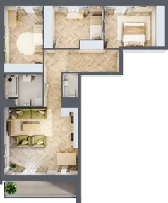 4 pokoje, mieszkanie 78,82 m², piętro 7, oferta nr 07.K2.11, Langiewicza 37, Rzeszów, Śródmieście, ul. Langiewicza 37
